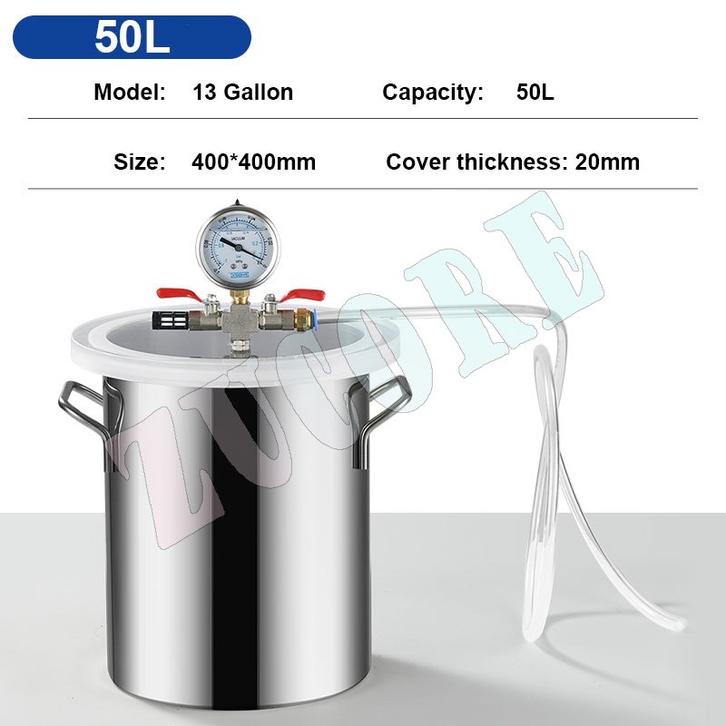 Vacuum Chamber Kit With Pump - Cámara de vacío de acero inoxidable,