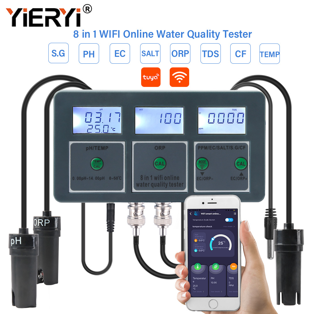 Ph Meter Digital Water Tester - Monitor de Calidad del Agua para