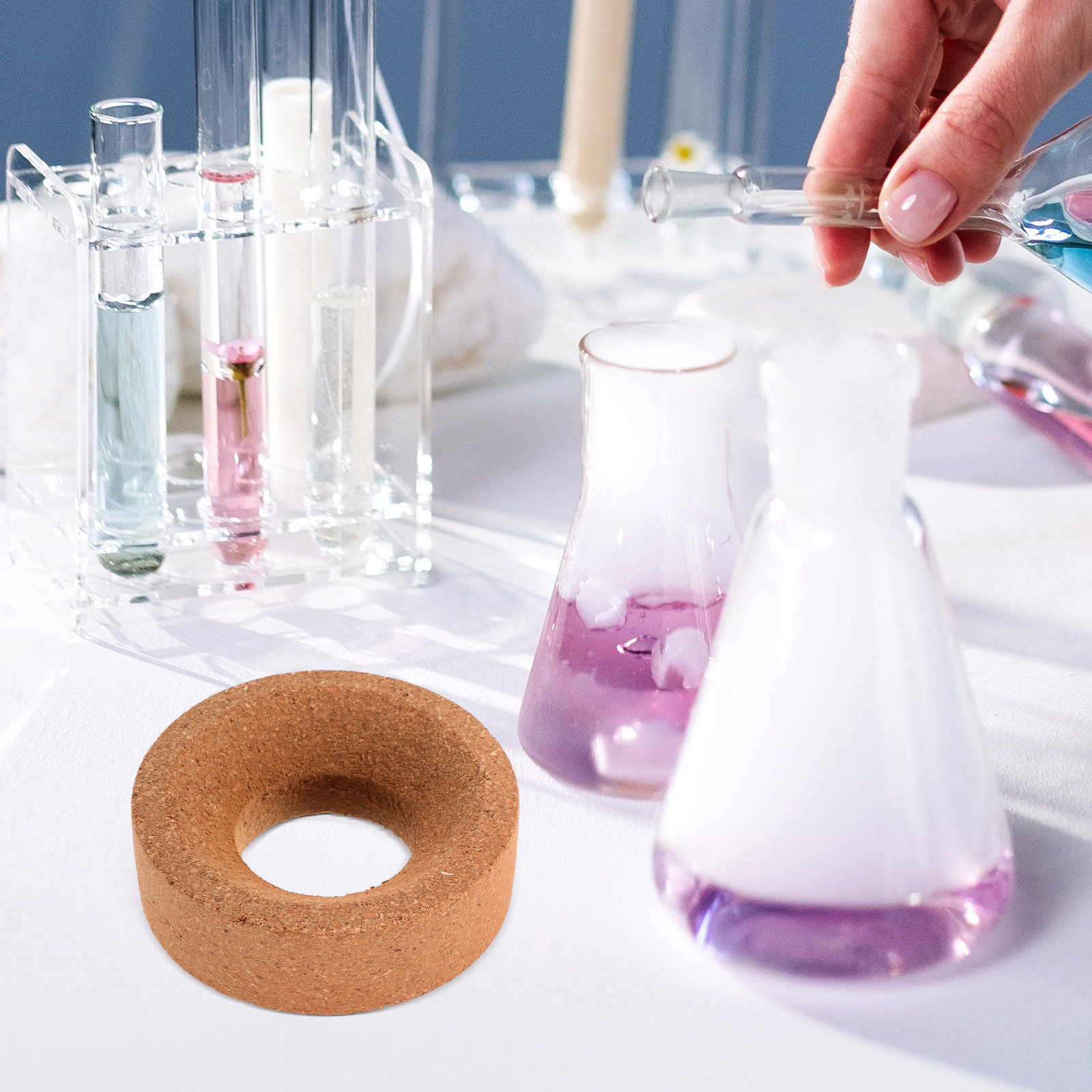 Soporte de corcho para frascos - Lab Equipment reseña y precio