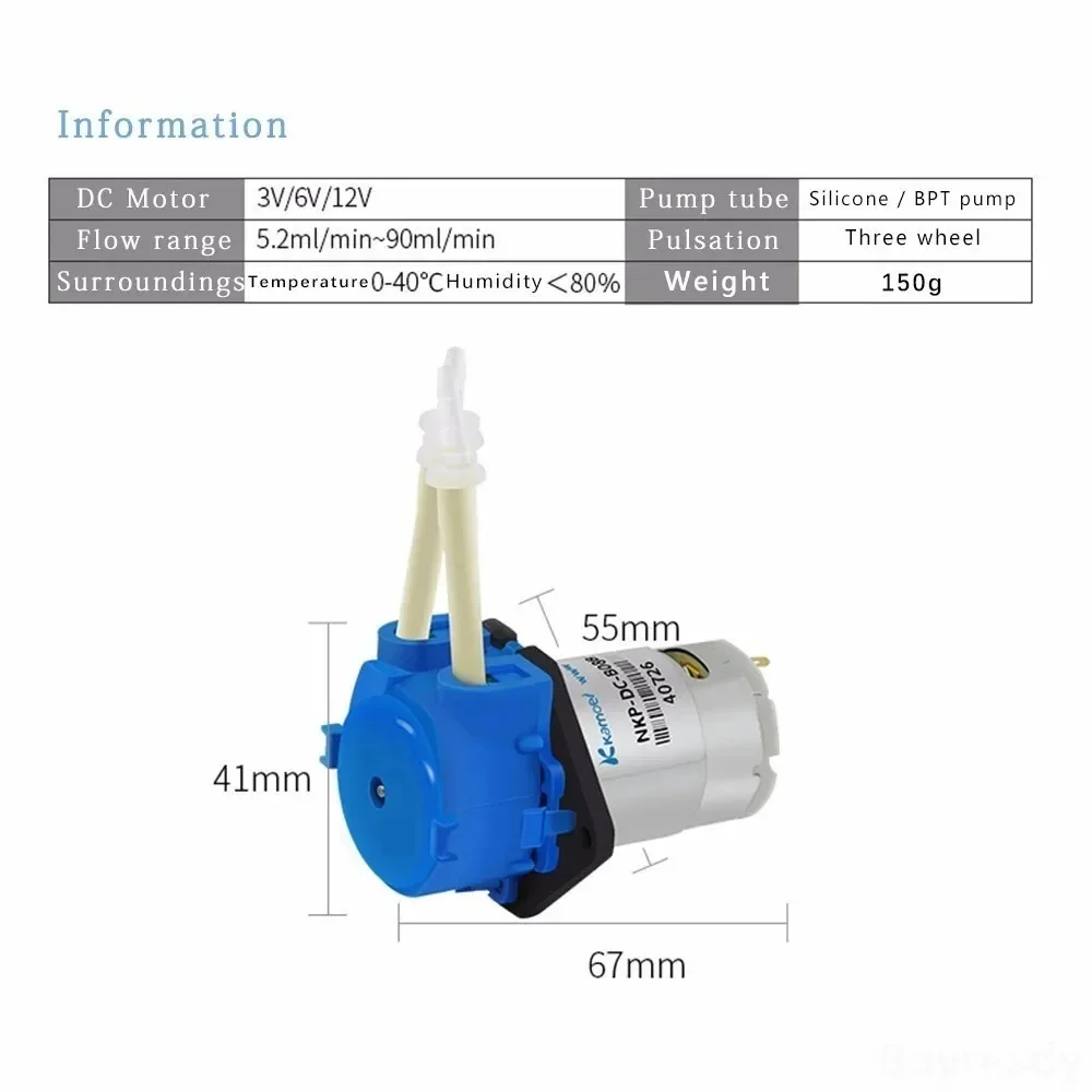 Bomba dosificadora DC 12V 24V, - Mini Peristaltic Pump 12V reseña y precio