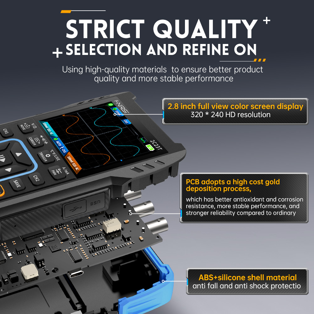 FNIRSI 2C23T multímetro de osc - Fnirsi Digital Oscilloscope Handheld reseña y precio
